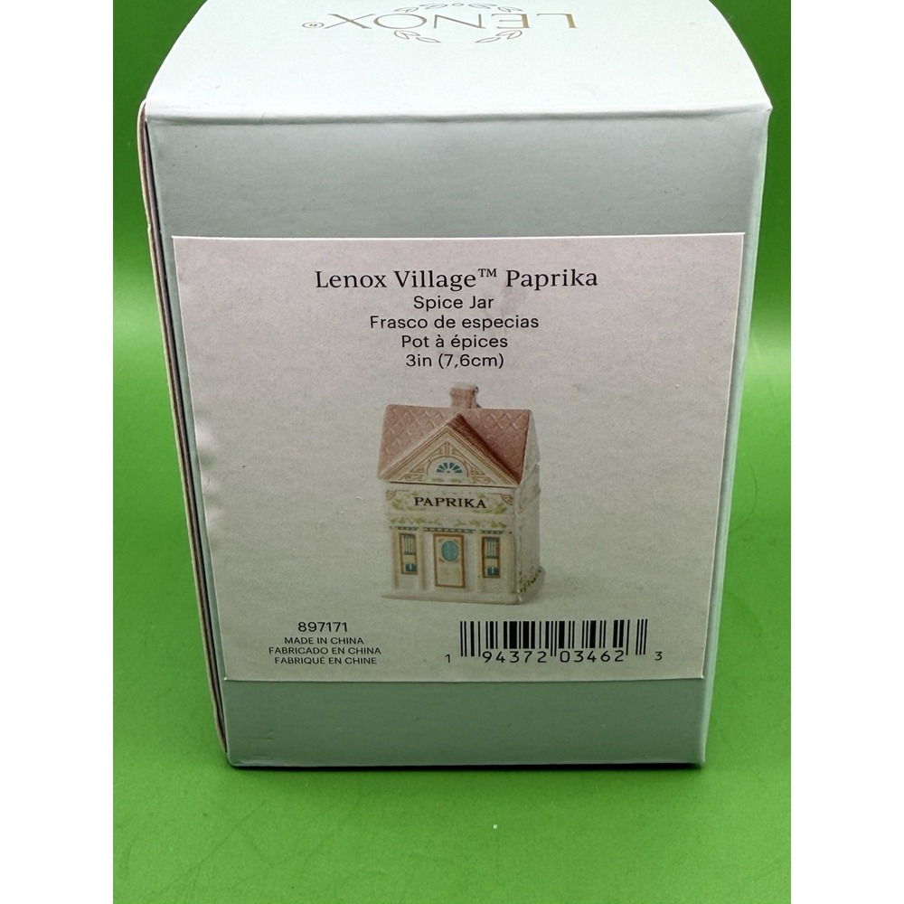 Lenox Spice Village Paprika Spice Jar Mini Porcelain House 2nd Edition 3" New